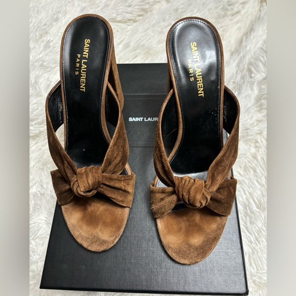 SAINT LAURENT MULE BLOCK HEELS - Picture 8 of 8